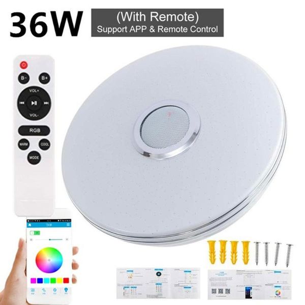 ceiling lights 34cm 108led modern music light bluetooth speaker flush down lamp remote control 36w colorful lighting
ceiling lights 34cm 108led modern music light bluetooth speaker flush down lamp remote control 36w colorful lighting
