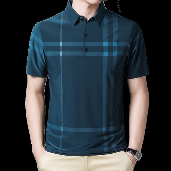 browon polo men's busins t-shirt, casual, loose, breathable, wrinkle proof, short sve, plaid, summer top, White;black
browon polo men's busins t-shirt, casual, loose, breathable, wrinkle proof, short sve, plaid, summer top, White;black