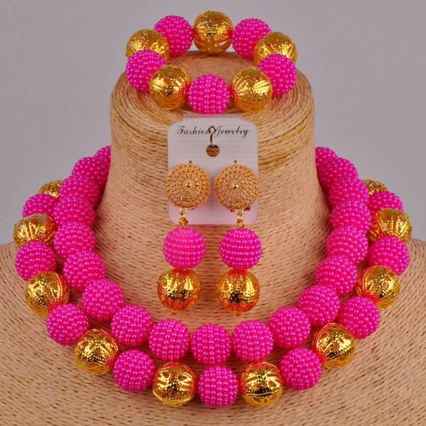 earrings & necklace fuchsia pink african jewelry set nigerian wedding simulated pearl beads jewellry sets zz15, Silver
earrings & necklace fuchsia pink african jewelry set nigerian wedding simulated pearl beads jewellry sets zz15, Silver