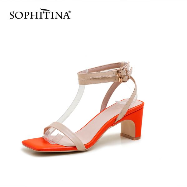 sophitina women's heeled sandals with ankle straps summer outdoor fashion breathable mid high heels shoes for ladies po597 210513, Black
sophitina women's heeled sandals with ankle straps summer outdoor fashion breathable mid high heels shoes for ladies po597 210513, Black