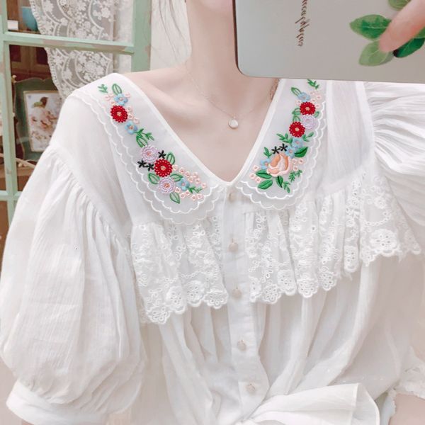 women's blouses & shirts spring summer women mori girl style sweet casual loose embroidery floral lace patchwork cotton and linen white
women's blouses & shirts spring summer women mori girl style sweet casual loose embroidery floral lace patchwork cotton and linen white