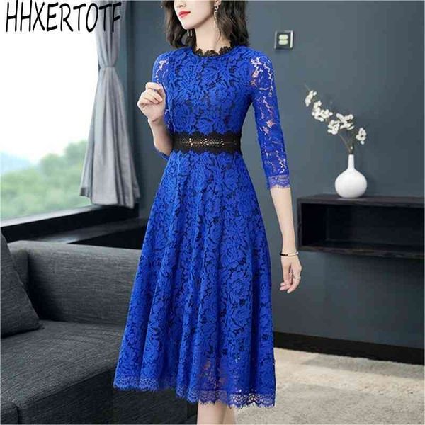 autumn designer crochet hollow out lace dres fashion three quarter sleeve slim casual 210531, Black;gray
autumn designer crochet hollow out lace dres fashion three quarter sleeve slim casual 210531, Black;gray