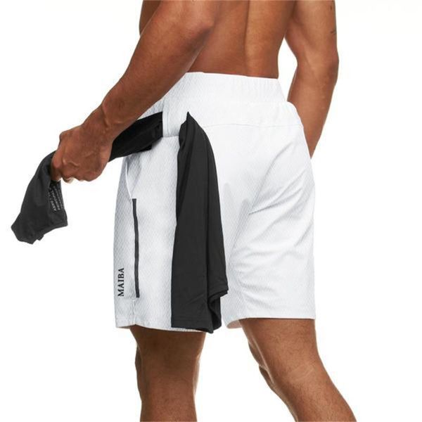 men's shorts summer fitness sports five-point pants running loose stretch quick-drying basketball training, White;black
men's shorts summer fitness sports five-point pants running loose stretch quick-drying basketball training, White;black