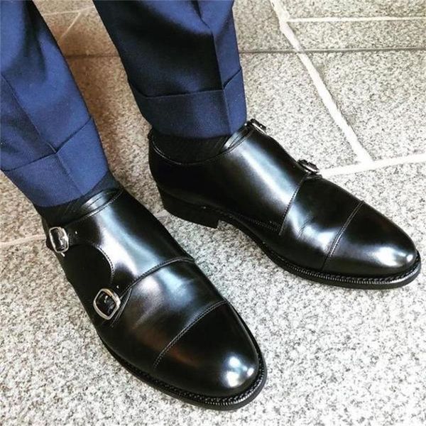 new men business casual monk shoes black pu classic retro double button round head low heel fashion hairdresser all match dh376
new men business casual monk shoes black pu classic retro double button round head low heel fashion hairdresser all match dh376