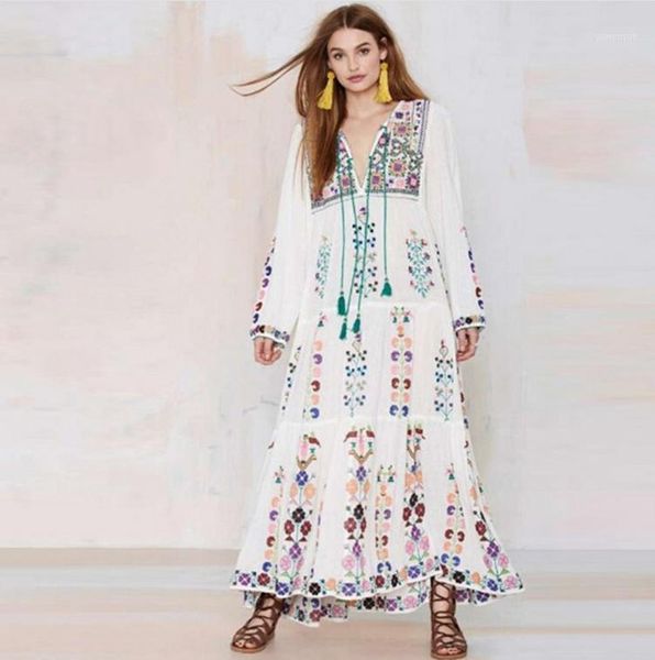 casual dresses 2021 bohemia floral tassel embroidered maxi dress long sleeve retro vintage women summer boho chic style, Black;gray
casual dresses 2021 bohemia floral tassel embroidered maxi dress long sleeve retro vintage women summer boho chic style, Black;gray
