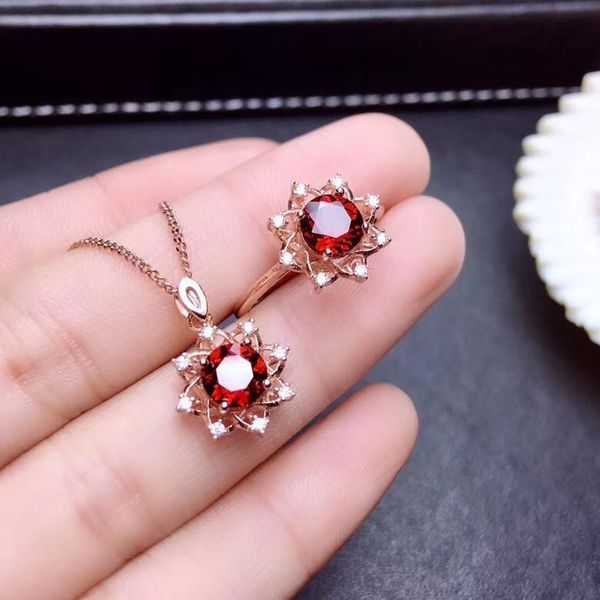bracelet, earrings & necklace fashion lovely stars sun flower s925 silver natural red garnet ring pendant gemstone jewelry set for woman par, Black
bracelet, earrings & necklace fashion lovely stars sun flower s925 silver natural red garnet ring pendant gemstone jewelry set for woman par, Black