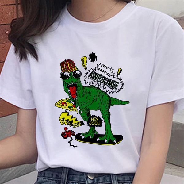 cool dinosaur print harajuku womens t shirts o neck short sleeve women street clothing fashion tee female, White
cool dinosaur print harajuku womens t shirts o neck short sleeve women street clothing fashion tee female, White