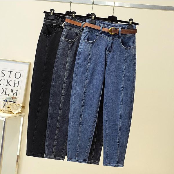 high waist elastic jeans women vintage plus size femme harem pants loose boyfriend denim streetwear trousers wome women's, Blue
high waist elastic jeans women vintage plus size femme harem pants loose boyfriend denim streetwear trousers wome women's, Blue
