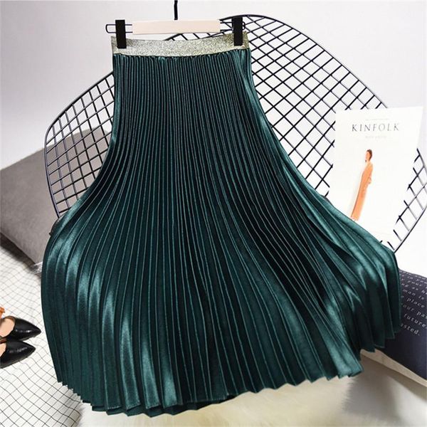 skirts metal satin pleated skirt 2021 spring summer fashion panelled high waist women elegant all-match party mw767, Black
skirts metal satin pleated skirt 2021 spring summer fashion panelled high waist women elegant all-match party mw767, Black