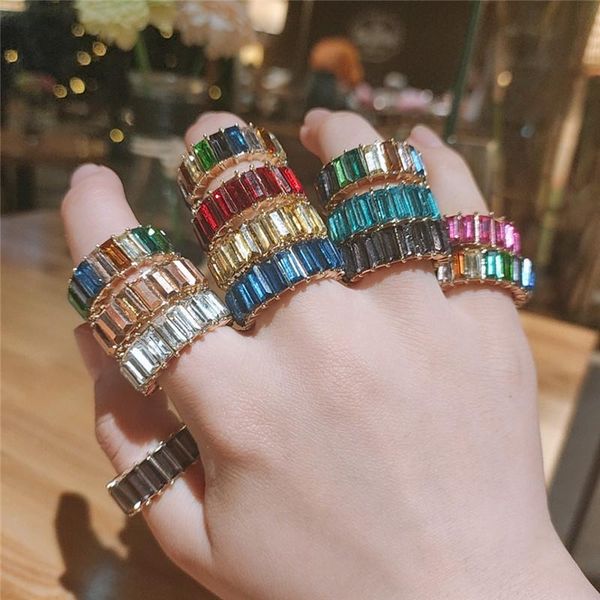 cluster rings thin baguette rainbow cz gold ring for women girl fashion colorful cubic zirconia engagement wedding band charm jewelry, Golden;silver
cluster rings thin baguette rainbow cz gold ring for women girl fashion colorful cubic zirconia engagement wedding band charm jewelry, Golden;silver