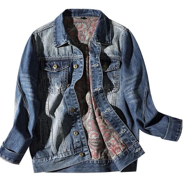 men's jackets for men 2021 autumn blue denim jacket classic style fashion slim fit cotton jeans coat male brand clothing, Black;brown
men's jackets for men 2021 autumn blue denim jacket classic style fashion slim fit cotton jeans coat male brand clothing, Black;brown
