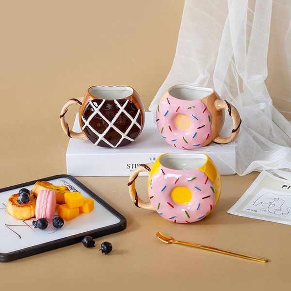 mugs creative cartoon doughnut cup ceramic cute girl gift hand color milk children's mug
mugs creative cartoon doughnut cup ceramic cute girl gift hand color milk children's mug