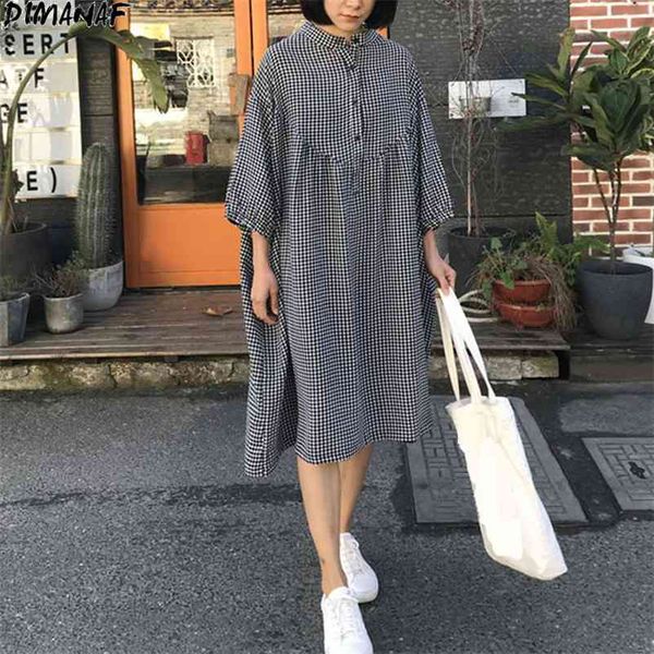 plus size women shirt dress female vintage bat linen plaid print cardigan big korean oversize summer 4xl 210531, Black;gray
plus size women shirt dress female vintage bat linen plaid print cardigan big korean oversize summer 4xl 210531, Black;gray