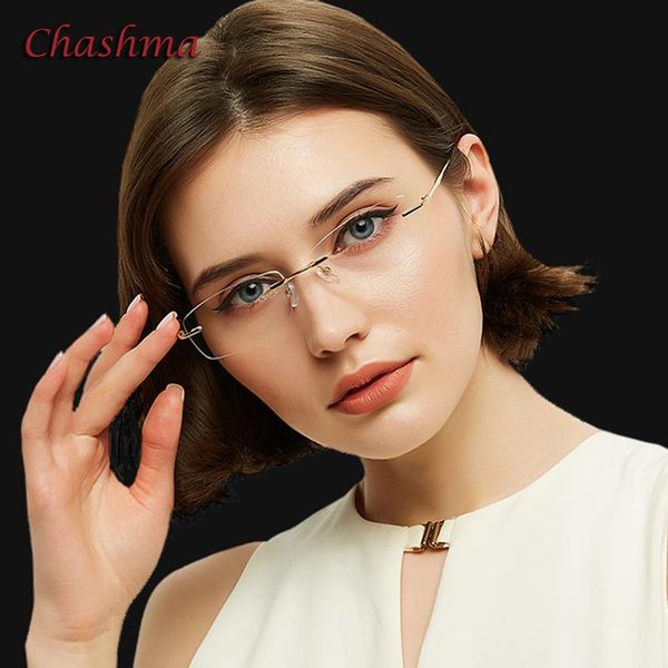 glasses women eyeglasses frames rimless colored prescription glass diamonds trimmed anti blue ray resistance lens fashion sunglasses, Black
glasses women eyeglasses frames rimless colored prescription glass diamonds trimmed anti blue ray resistance lens fashion sunglasses, Black