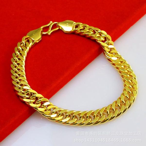 link, chain thick tight link yellow gold filled mens miami cuban bracelet, Black
link, chain thick tight link yellow gold filled mens miami cuban bracelet, Black
