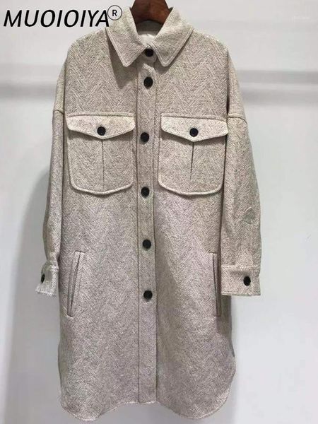 women's wool & blends blend jacket women mid-length silhouette turn-down collar single breasted coat with pockets, Black
women's wool & blends blend jacket women mid-length silhouette turn-down collar single breasted coat with pockets, Black