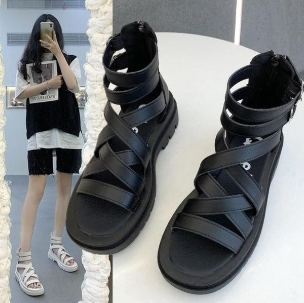 rome sandals women flat shoes round toe genuine leather holiday beach woman comfort thick sole sandalias mujer, Black
rome sandals women flat shoes round toe genuine leather holiday beach woman comfort thick sole sandalias mujer, Black