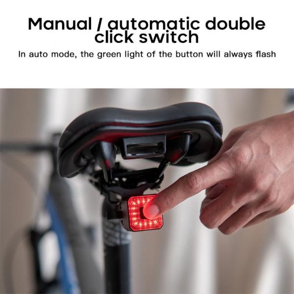 bicycle tail light automatic induction braking taillights 16 high-brightness led beads 6 lighting modes riding rear bike lights
bicycle tail light automatic induction braking taillights 16 high-brightness led beads 6 lighting modes riding rear bike lights