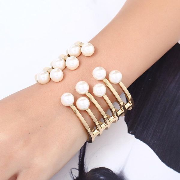 bangle fashion super wide charm bracelets & bangles for women vintage simulated pearl cuff gold color bracelet femme jewelry, Black
bangle fashion super wide charm bracelets & bangles for women vintage simulated pearl cuff gold color bracelet femme jewelry, Black