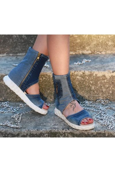 sandals women blue denim, Black
sandals women blue denim, Black