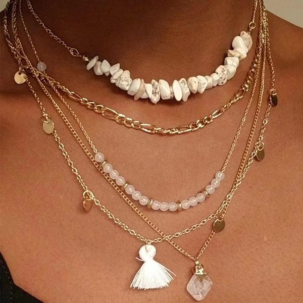 pendant necklaces selling necklace elegant multi-layer gravel resin electroplated clavicle chain female, Silver
pendant necklaces selling necklace elegant multi-layer gravel resin electroplated clavicle chain female, Silver