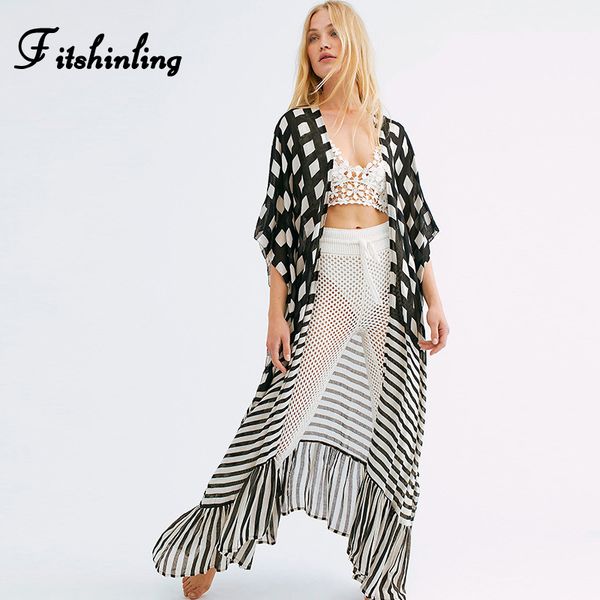 fitshinling 2021 holiday chiffon beach cover-up swimwear boho sheer plaid striped slim ruffles kimono long cardigan outing
fitshinling 2021 holiday chiffon beach cover-up swimwear boho sheer plaid striped slim ruffles kimono long cardigan outing