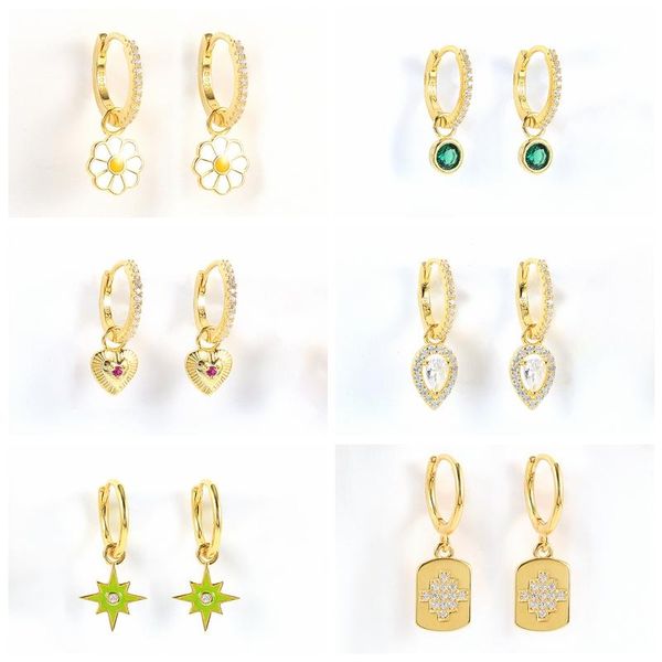 stud boako 925 sterling silver huggie earrings for women summer daisy pendientes zircon hoops earings luxury jewelry joyero gifts cz, Golden;silver
stud boako 925 sterling silver huggie earrings for women summer daisy pendientes zircon hoops earings luxury jewelry joyero gifts cz, Golden;silver