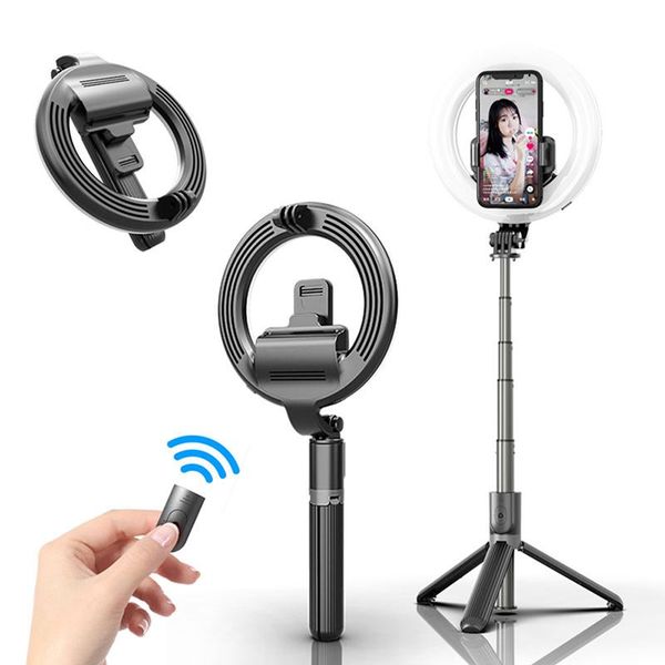 foldable handheld remote shutter tripod bluetooth selfie stick with 6 inch led ring pography light for live broadcast monopods
foldable handheld remote shutter tripod bluetooth selfie stick with 6 inch led ring pography light for live broadcast monopods