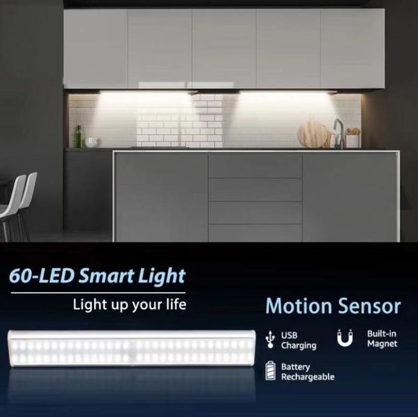24/40/60 leds pir led motion sensor light usb rechargeable under cabinet night for kitchen closet wardrobe stairs
24/40/60 leds pir led motion sensor light usb rechargeable under cabinet night for kitchen closet wardrobe stairs