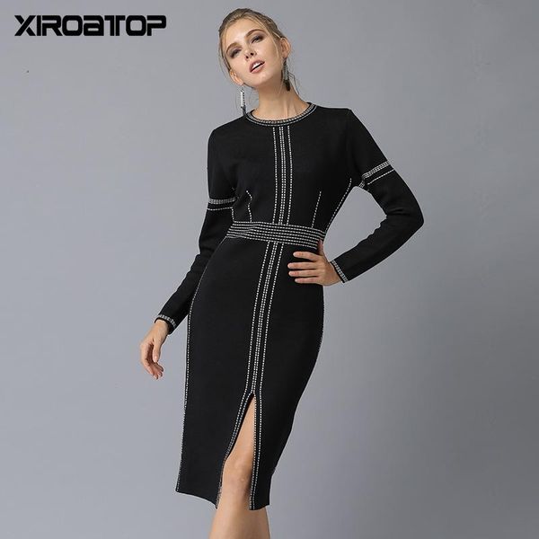 autumn winter women knitted dress women's mid-length slim slimming base sweater long sleeve dresses vestidos casual, Black;gray
autumn winter women knitted dress women's mid-length slim slimming base sweater long sleeve dresses vestidos casual, Black;gray