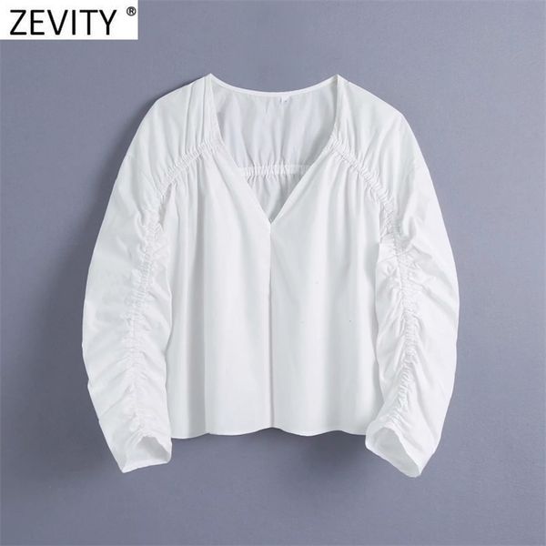 women v neck pleated design casual white smock blouse female three quarter sleeve short shirt chic blusas ls9143 210420
women v neck pleated design casual white smock blouse female three quarter sleeve short shirt chic blusas ls9143 210420