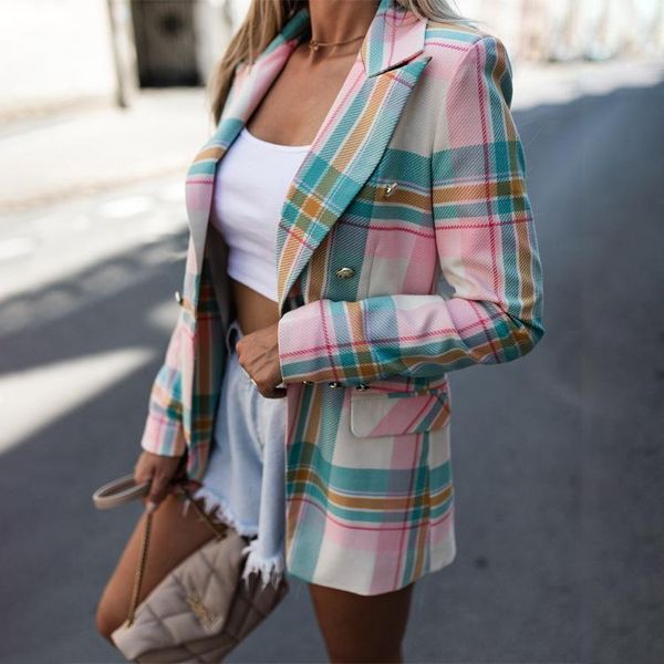 women's suits & blazers women coat temperament commuter mid-length waist long sleeve pockets spring and autumn lapel button color plaid, White;black
women's suits & blazers women coat temperament commuter mid-length waist long sleeve pockets spring and autumn lapel button color plaid, White;black