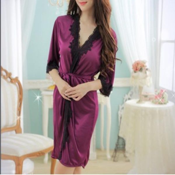 women's sleepwear satin silk woman lace robe female bathrobe womens robes ladies for women drop, Black;red
women's sleepwear satin silk woman lace robe female bathrobe womens robes ladies for women drop, Black;red