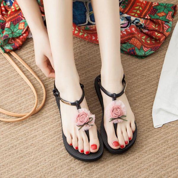 bohemian sandals female summer flat bottom leisure beach shoe for seaside holiday, Black
bohemian sandals female summer flat bottom leisure beach shoe for seaside holiday, Black