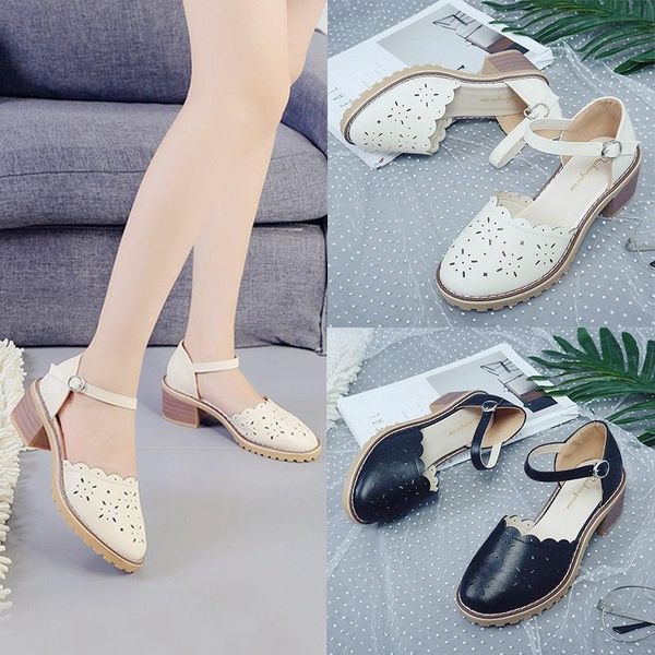 sandals 2021 summer korean sandal fairy fashion versatile middle heel thick baotou hollow one button single shoe girl, Black
sandals 2021 summer korean sandal fairy fashion versatile middle heel thick baotou hollow one button single shoe girl, Black