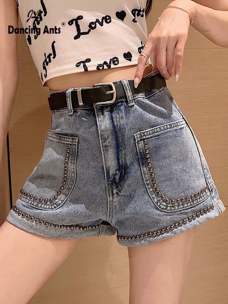 women's jeans woman shorts high waist wide-leg loose short trousers pockets casual female denim fashion, Blue
women's jeans woman shorts high waist wide-leg loose short trousers pockets casual female denim fashion, Blue