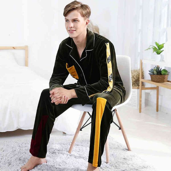 samwestar men's autumn winter gold veet pajamas male long sleeve trousers homewear set for men sleepwear, Black;brown
samwestar men's autumn winter gold veet pajamas male long sleeve trousers homewear set for men sleepwear, Black;brown