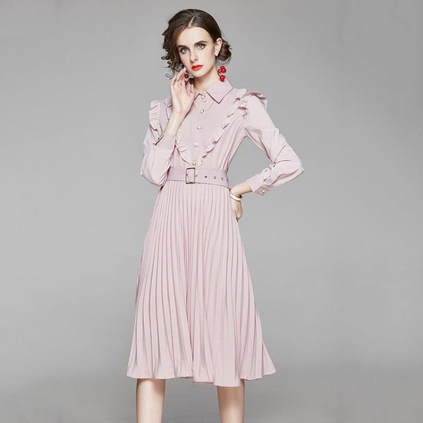 casual dresses 2021 fashion elegant dress spring autumn ruffle sweet pleated robe femme, Black;gray
casual dresses 2021 fashion elegant dress spring autumn ruffle sweet pleated robe femme, Black;gray