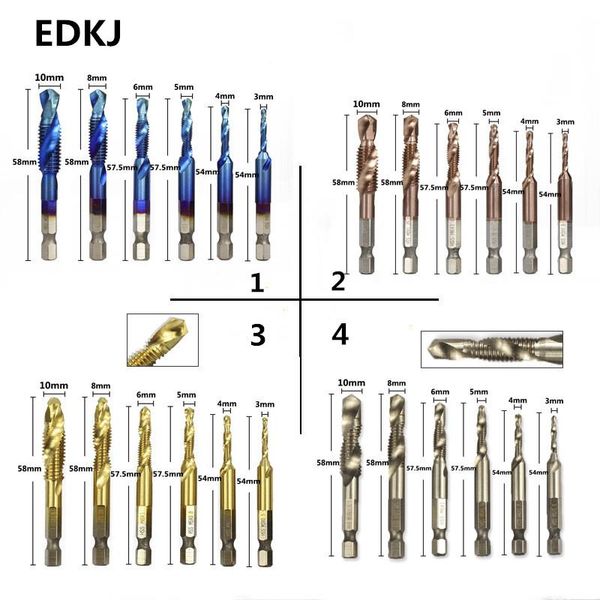 professional drill bits 6pcs 1/4 hex shank hss metric thread tap spiral trapezoidal hand screw taps m3 m4 m5 m6 m8 m1o sets
professional drill bits 6pcs 1/4 hex shank hss metric thread tap spiral trapezoidal hand screw taps m3 m4 m5 m6 m8 m1o sets