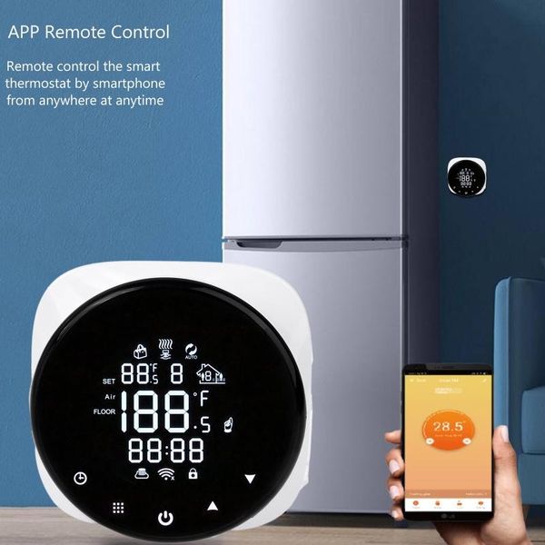 smart home control premium wifi room thermostat temperature controller for electric floor heating tuya alexa voice phone app remote
smart home control premium wifi room thermostat temperature controller for electric floor heating tuya alexa voice phone app remote