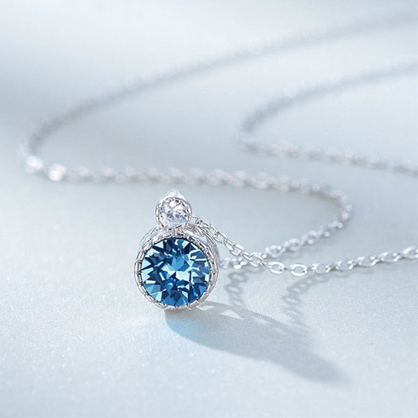 925 sterling silver luxury pendant necklace with imported austria blue crystals necklaces for women girls jewelry gift
925 sterling silver luxury pendant necklace with imported austria blue crystals necklaces for women girls jewelry gift