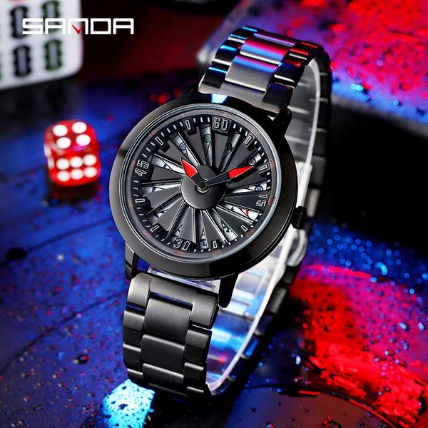 wristwatches sanda fashion men watch special rotating mahjong dial stainless steel band premium quartz wristwatch relogio masculino 1045, Slivery;brown
wristwatches sanda fashion men watch special rotating mahjong dial stainless steel band premium quartz wristwatch relogio masculino 1045, Slivery;brown