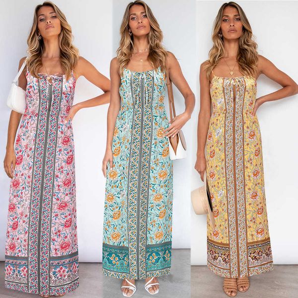 women camisole long dress bohemia floral printed maxi dress summer sleeveless beach party dress ladies vestidos 210528, Black;gray
women camisole long dress bohemia floral printed maxi dress summer sleeveless beach party dress ladies vestidos 210528, Black;gray