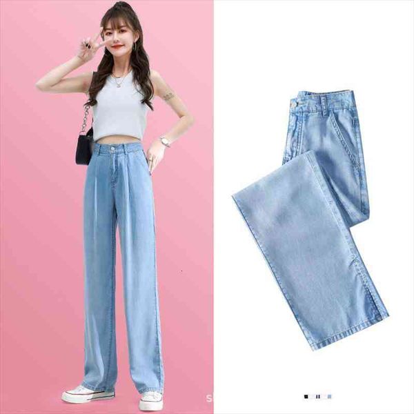 100% wide leg denim pants womens jean button fly half elastic high waist summer thin straight long baggy trousers, Blue
100% wide leg denim pants womens jean button fly half elastic high waist summer thin straight long baggy trousers, Blue
