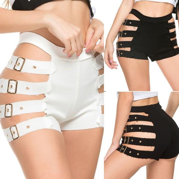 side hollow ring buckle belt hole high waist bandage punk gothic harajuku streetwear womens stretch pencil short back 2021 women's shor, White;black
side hollow ring buckle belt hole high waist bandage punk gothic harajuku streetwear womens stretch pencil short back 2021 women's shor, White;black