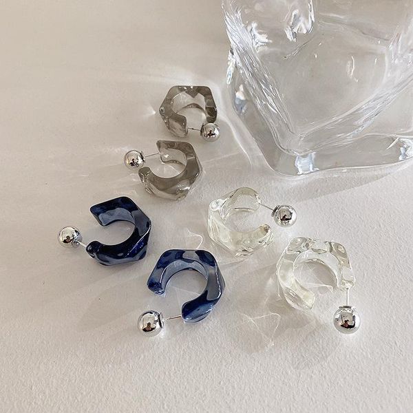 hoop & huggie retro geometric transparent acrylic earrings for women korean trendy delicate jewelry female elegant c-shape, Golden;silver
hoop & huggie retro geometric transparent acrylic earrings for women korean trendy delicate jewelry female elegant c-shape, Golden;silver