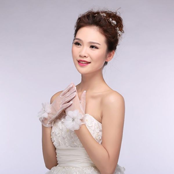 bridal gloves janevini short wrist length beige beaded flowers wedding for bride transparent tulle women dance, White
bridal gloves janevini short wrist length beige beaded flowers wedding for bride transparent tulle women dance, White