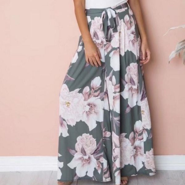 women's pants & capris elegant high waist floral print women wide leg trousers 2021 summer boho sashes loose strap s-l, Black;white
women's pants & capris elegant high waist floral print women wide leg trousers 2021 summer boho sashes loose strap s-l, Black;white