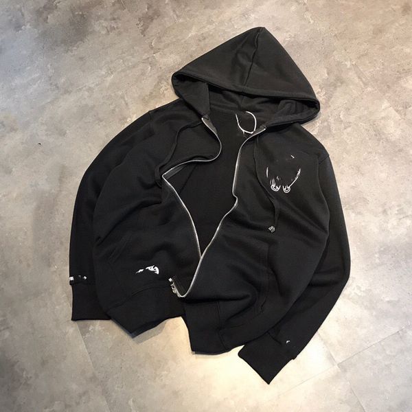 couple 2021 autumn new croce left and right arm flower printed hooded zipper casual coat, Black
couple 2021 autumn new croce left and right arm flower printed hooded zipper casual coat, Black