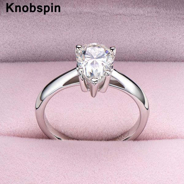 knobspin 100% 925 sterling silver real 2 s d color moissanite water drop wedding rings for women fine jewelry wholesale cluster, Golden;silver 
knobspin 100% 925 sterling silver real 2 s d color moissanite water drop wedding rings for women fine jewelry wholesale cluster, Golden;silver